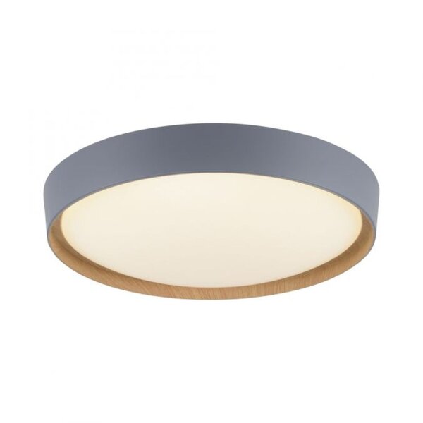 Lampe de plafonnier LED Bois Métal Gris Ø51 cm 3720 lm dimmable