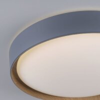 Lampe de plafonnier LED Bois Métal Gris Ø51...