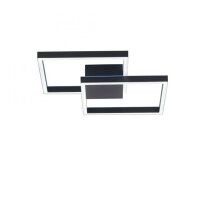 LED Deckenlampe Schwarz Metall 53,5 cm 5000 lm dimmbar