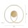 LED Deckenleuchte Leuchtringe Metall in Gold L:70 cm