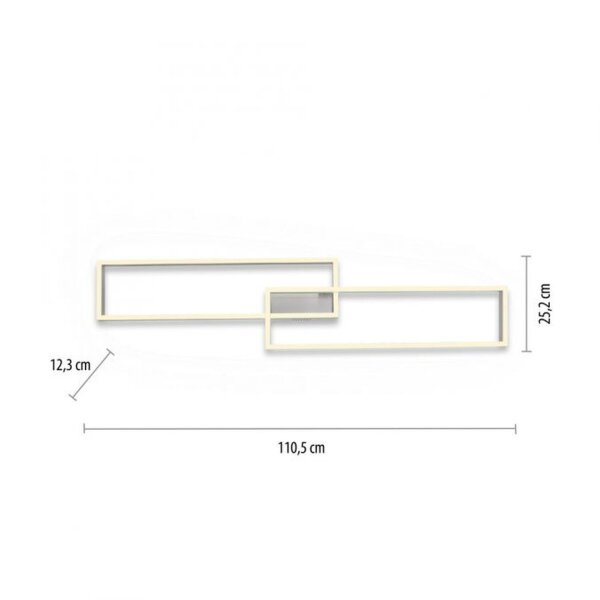 Stilvolle LED Deckenlampe Silber Fernbedienung dimmbar