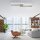 Stilvolle LED Deckenlampe Silber Fernbedienung dimmbar