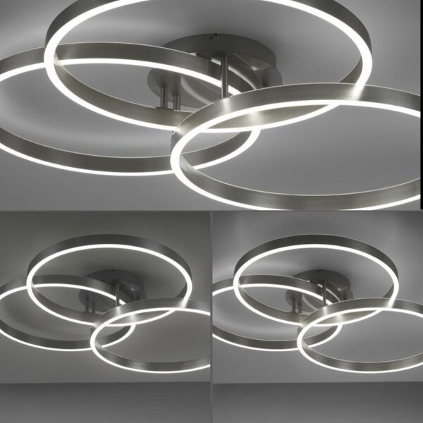 LED Deckenlampe Ringe Fernbedienung L:75 cm dimmbar