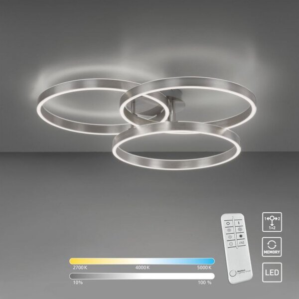 LED Deckenlampe Ringe Fernbedienung L:75 cm dimmbar