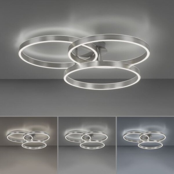 LED Deckenlampe Ringe Fernbedienung L:75 cm dimmbar