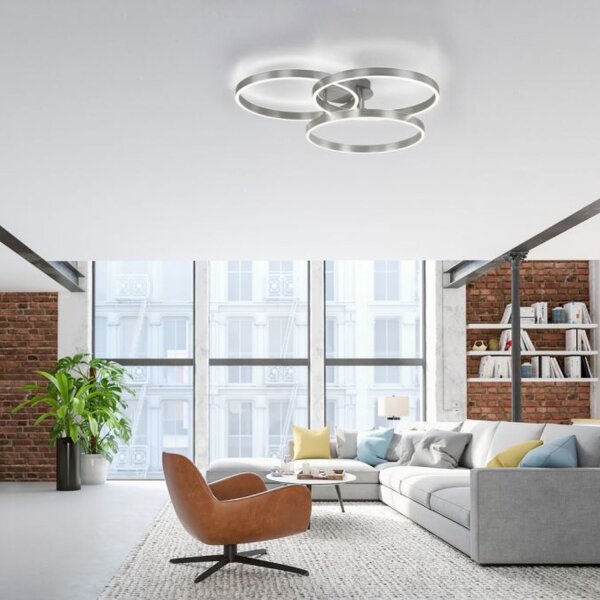 LED Deckenlampe Ringe Fernbedienung L:75 cm dimmbar