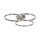 LED Deckenlampe Ringe Fernbedienung L:75 cm dimmbar