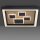 LED Deckenleuchte Holz Schwarz Serienschalter L:48 cm