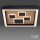 LED Deckenleuchte Holz Schwarz Serienschalter L:48 cm