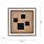 LED Deckenleuchte Holz Schwarz Serienschalter L:48 cm