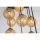Rustikale Deckenlampe Metall G9 9-flammig Kugeln Gold