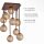 Rustikale Deckenlampe Metall G9 9-flammig Kugeln Gold