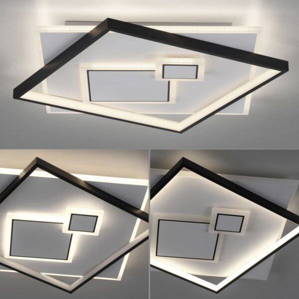 Lampe de plafonnier LED Blanc Noir Blanc chaud 3000 K 4900 lm