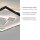 Lampe de plafonnier LED Blanc Noir Blanc chaud 3000 K 4900 lm