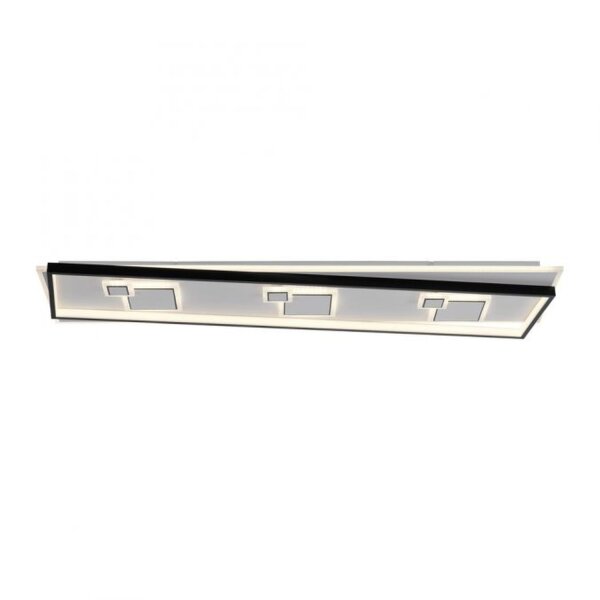 LED Deckenlampe Weiß Schwarz warmweiß 3000 K 97,5 cm