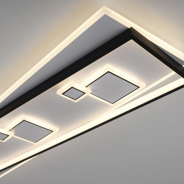 LED Deckenlampe Weiß Schwarz warmweiß 3000 K 97,5 cm