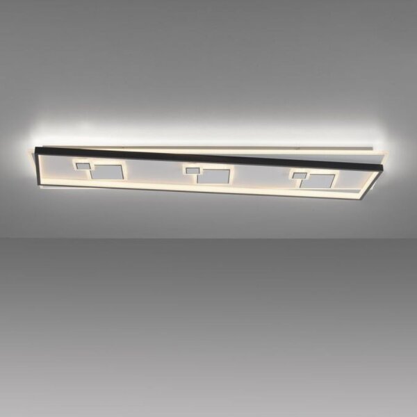 LED Deckenlampe Weiß Schwarz warmweiß 3000 K 97,5 cm