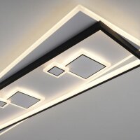 LED Deckenlampe Weiß Schwarz warmweiß 3000 K...