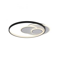 Lampe de plafonnier LED Anneaux Blanc Noir Blanc chaud...