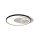 Lampe de plafonnier LED Anneaux Blanc Noir Blanc chaud 3000 K 27 W