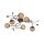 Landhaus Deckenlampe G9 L:68 cm Kugeln Gold Floral