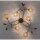 Landhaus Deckenlampe G9 L:68 cm Kugeln Gold Floral