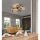 Landhaus Deckenlampe G9 L:68 cm Kugeln Gold Floral