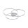 Dimmbare LED Deckenlampe Ringe in Aluminium 6480 lm