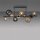 Lampe de plafonnier boules gris fumée ambre verre 85 cm G9