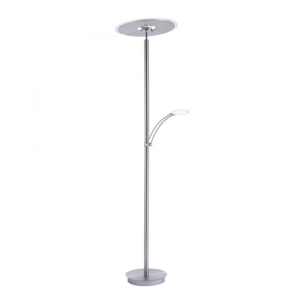 Lampadaire LED avec bras de lecture en acier verre 200 cm 5770 lm
