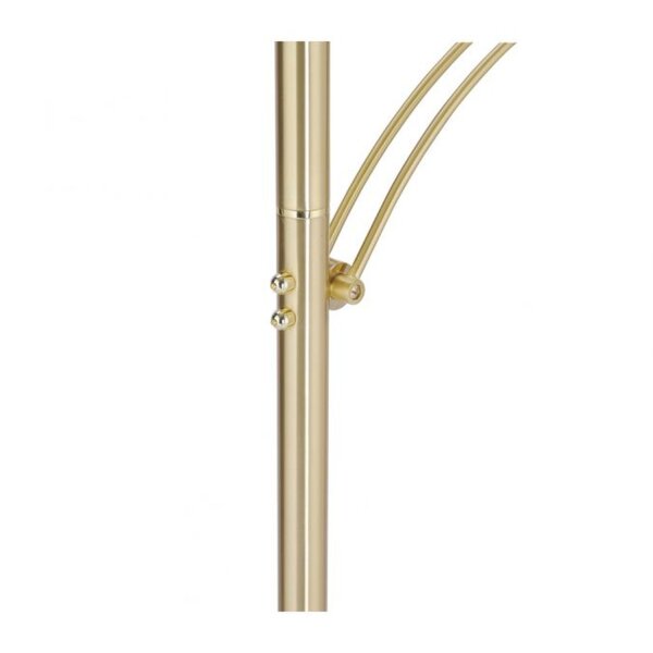 Lampadaire LED lampe de lecture en laiton verre 200 cm dimmable