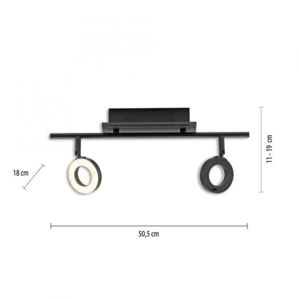 Flexibler LED Deckenspot Anthrazit IP44 50 cm blendarm