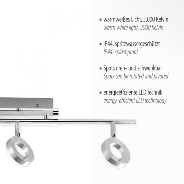 Flexibler LED Deckenspot in Aluminium IP44 L:67 cm