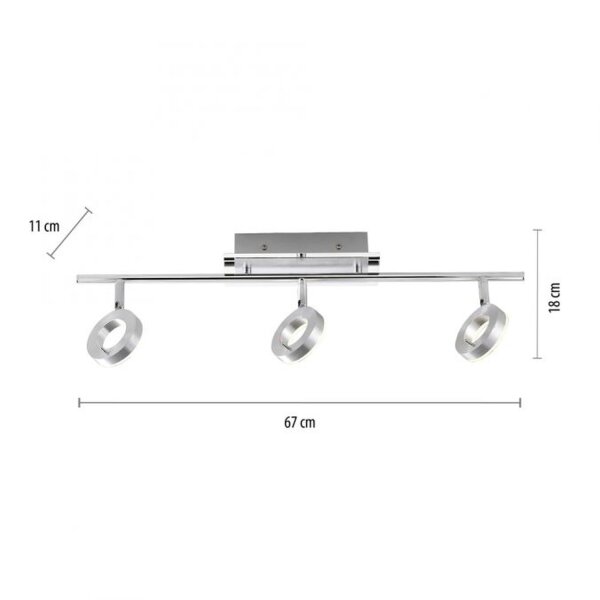 Flexibler LED Deckenspot in Aluminium IP44 L:67 cm