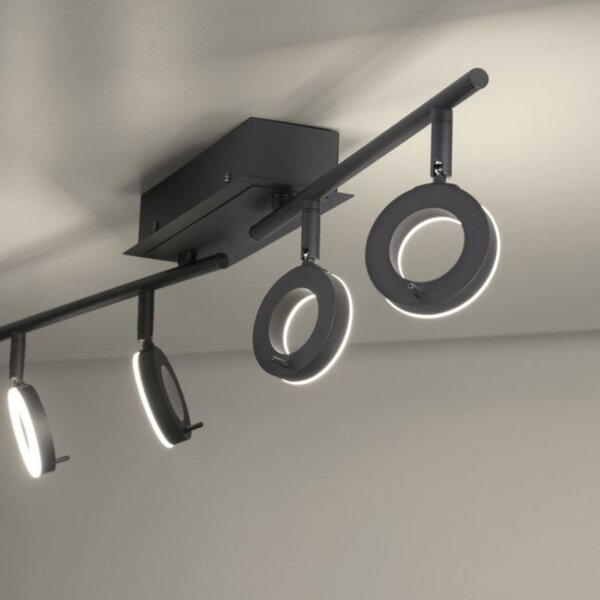 Flexibler LED Deckenstrahler Anthrazit IP44 94 cm 26 W