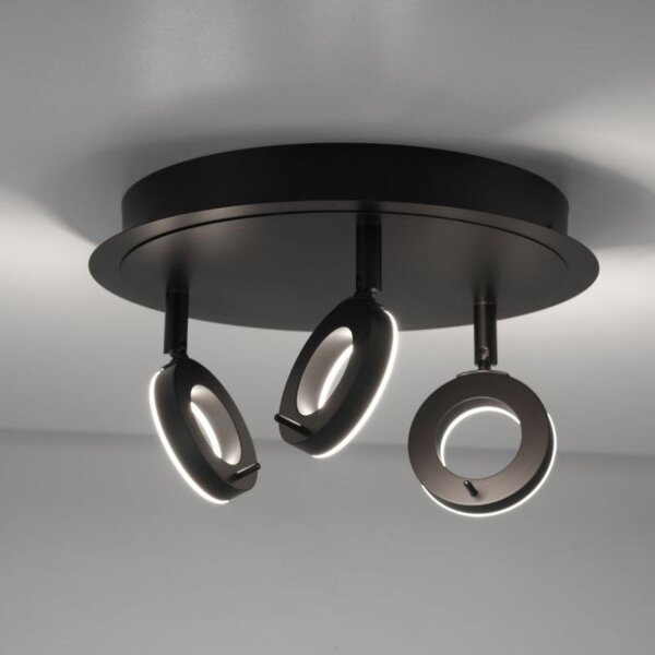 Beweglicher LED Deckenstrahler Anthrazit IP44 Ø33,5 cm