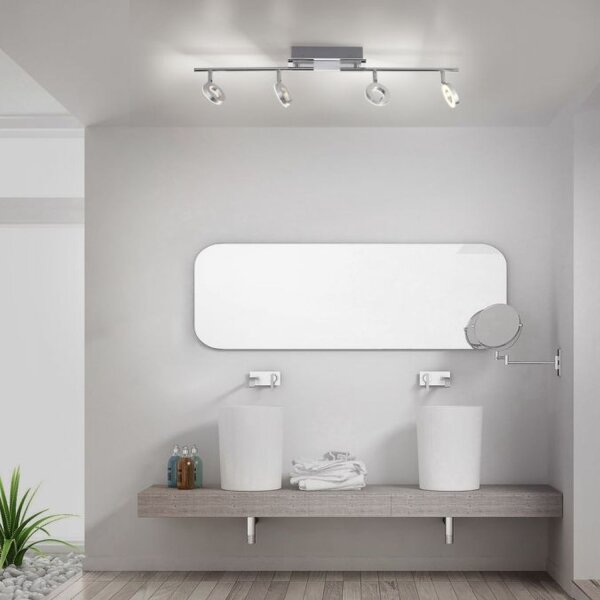 Beweglicher LED Deckenstrahler in Aluminium IP44 94 cm