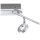 Beweglicher LED Deckenstrahler in Aluminium IP44 94 cm