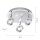 Flexibler LED Deckenstrahler in Aluminium IP44 Ø33,5 cm
