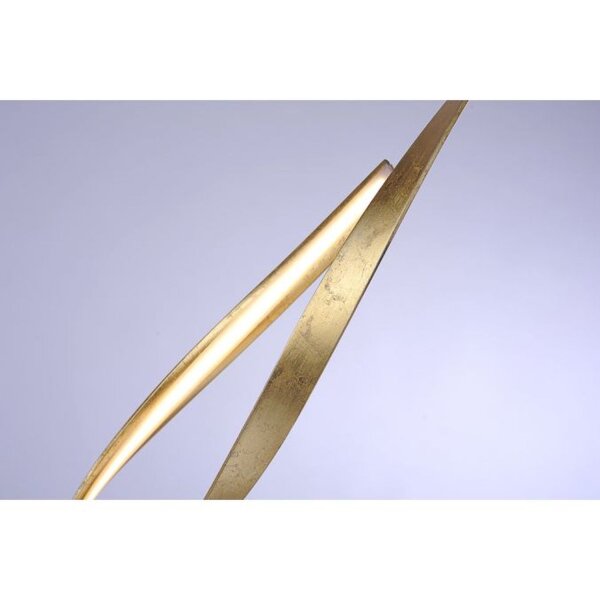 Lampadaire LED à intensité variable en feuille dor 140 cm 3000 K 26 W