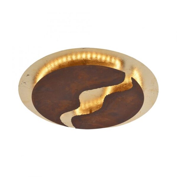 Plafonnier LED à intensité variable Rouille brun or Ø50 cm 3000 K