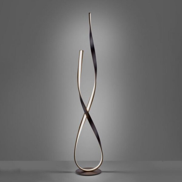 Lampadaire LED à intensité variable en brun rouille 140 cm 3000 K 26 W