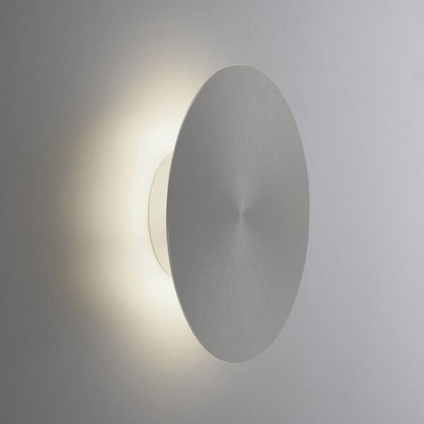 LED Akku Wandlampe Grau Ø25 cm dimmbar Fernbedienung