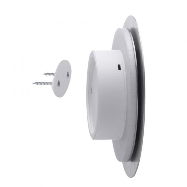 LED Akku Wandlampe Grau Ø25 cm dimmbar Fernbedienung