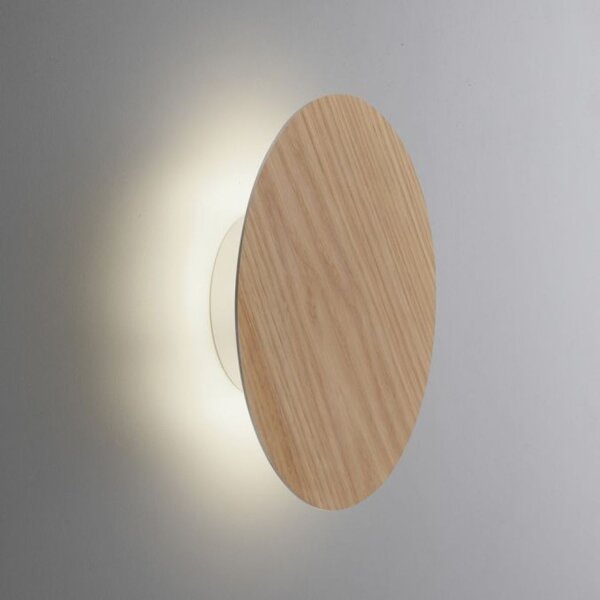 Applique murale LED rechargeable à intensité variable Télécommande en bois de chêne