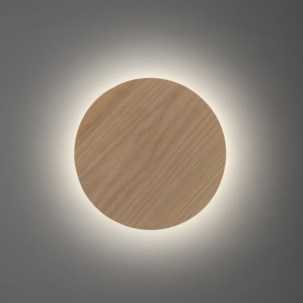 Applique murale LED rechargeable à intensité variable Télécommande en bois de chêne