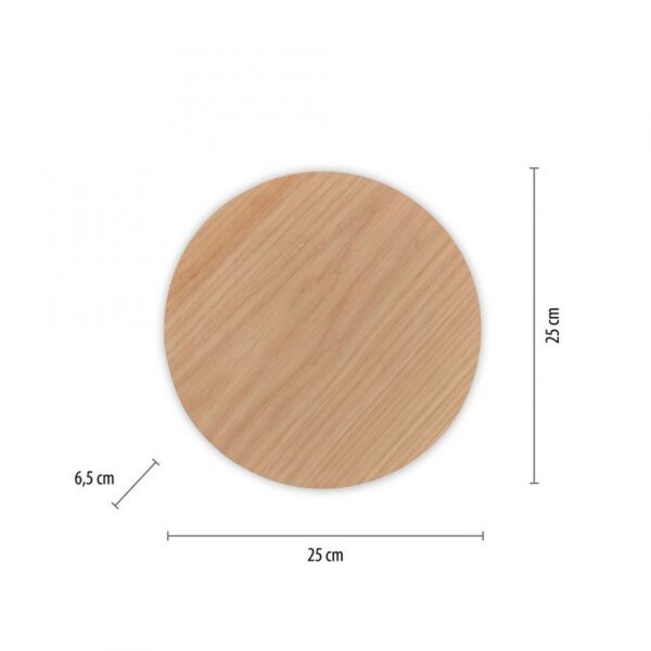 Applique murale LED rechargeable à intensité variable Télécommande en bois de chêne