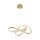 Geschwungene LED Pendelleuchte in Gold 30 W dimmbar