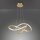 Geschwungene LED Pendelleuchte in Gold 30 W dimmbar