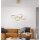 Geschwungene LED Pendelleuchte in Gold 30 W dimmbar